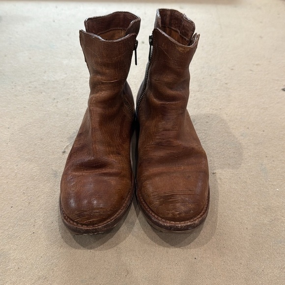 Frye Brown Combat Moto Boots Leather Classic - Picture 2 of 4